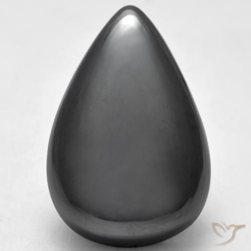 29.82ct 天然 中灰色 赤铁矿, 梨形, 不透明