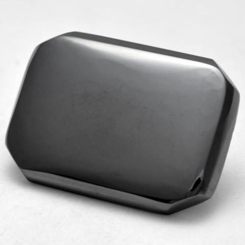 17.73克拉天然赤铁矿，祖母绿式切割，不透明