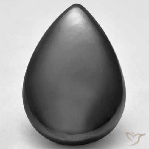33.56ct 天然 中灰色 赤铁矿, 梨形, 不透明