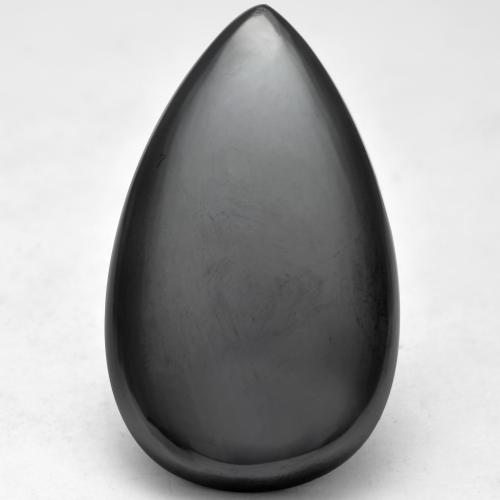 41.46克拉天然灰色赤铁矿，梨形，31.4×18.6毫米，不透明
