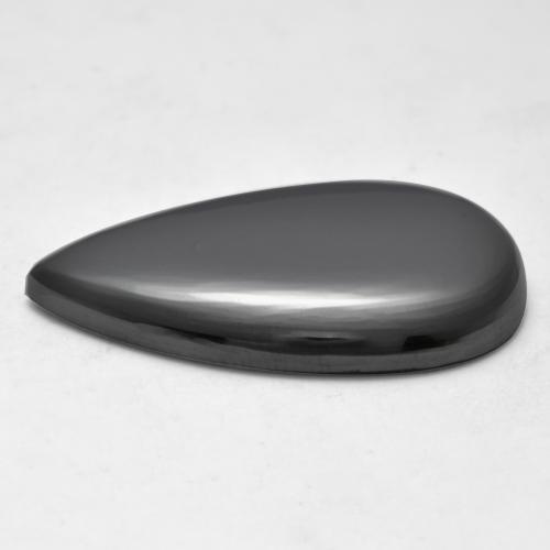 41.46克拉天然灰色赤铁矿，梨形，31.4×18.6毫米，不透明