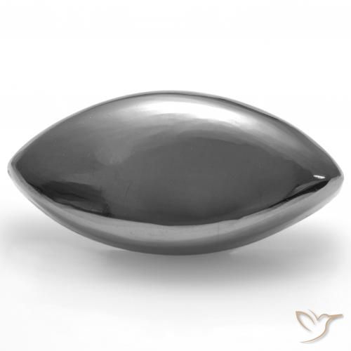 26.89ct 天然 中灰色 赤铁矿, 榄尖形, 不透明