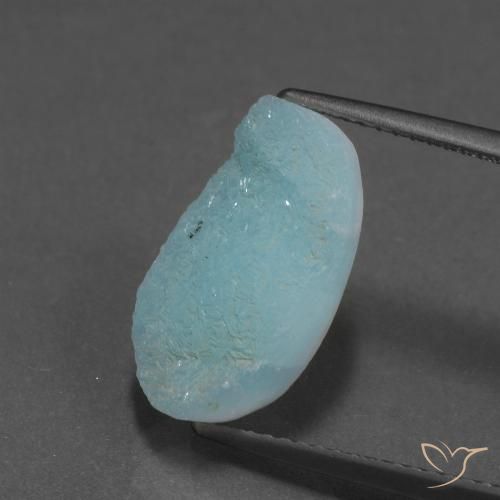 7.27ct 天然 蓝绿色 异极矿晶簇, 花式切割, 不透明