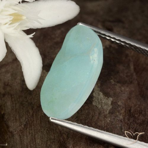 6.00ct 天然 绿植 异极矿晶簇, 椭圆形, 半透明