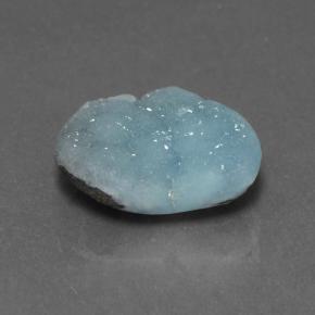 5.33克拉天然绿松石晶簇异极矿，异形，13.1×11.2毫米，不透明