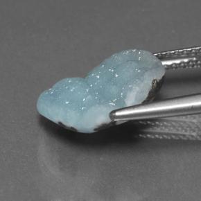 5.33克拉天然绿松石晶簇异极矿，异形，13.1×11.2毫米，不透明