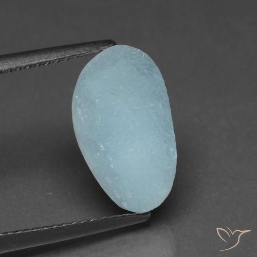 4.99ct 天然 浅蓝绿色 异极矿晶簇, 花式切割, 不透明