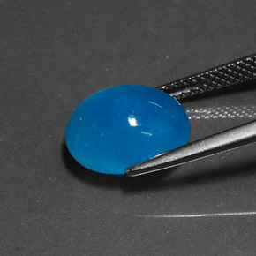 6.25克拉天然异极矿，椭圆形切割，不透明