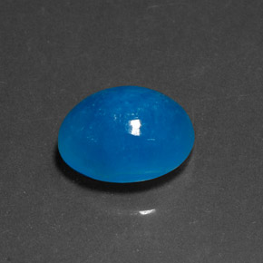 6.27克拉天然异极矿，椭圆形切割，12×9.3毫米，不透明