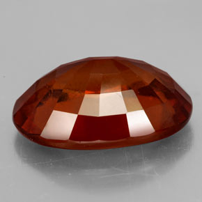 9.93克拉天然橙色桂榴石，椭圆形切割，16×11.3毫米，VS