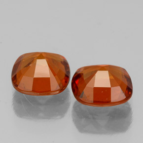 1.98天然橙色桂榴石，垫形剪裁，6.1×6毫米，SI
