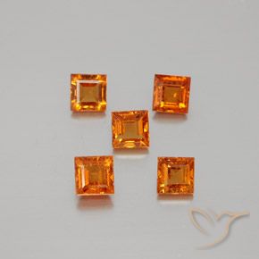 1.80ctw 天然 中橙 钙铝榴石, 正方形, VS