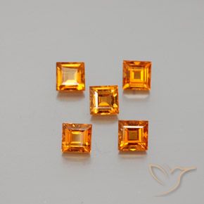 1.89ctw 天然 中橙 钙铝榴石, 正方形, VS