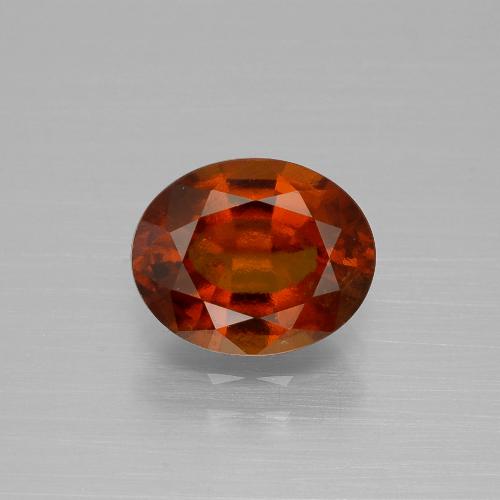 2.17克拉天然红色桂榴石，椭圆形切割，8.9×7.2毫米，VS