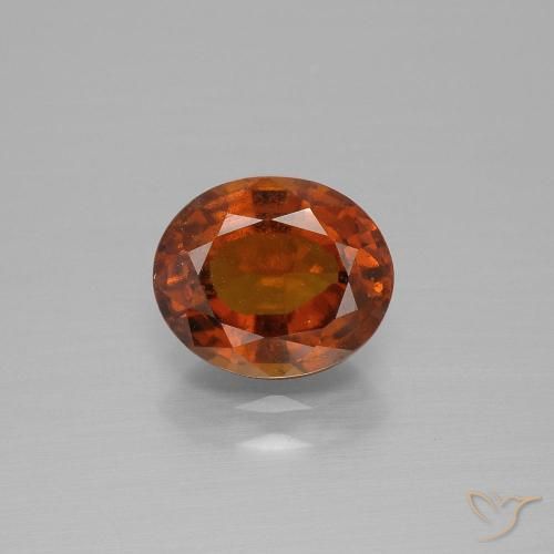 1.87ct 天然 深橙色 钙铝榴石, 椭圆形, VS