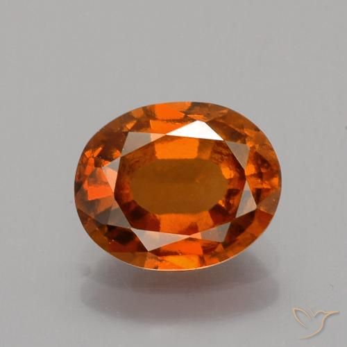 1.76ct 天然 红橙色 钙铝榴石, 椭圆形, VS