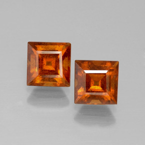 2.82天然橙色桂榴石，方形，6×5.9毫米，VS-SI