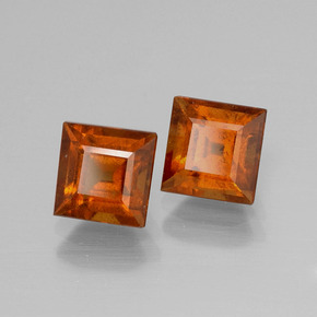 2.82天然橙色桂榴石，方形，6×5.9毫米，VS-SI