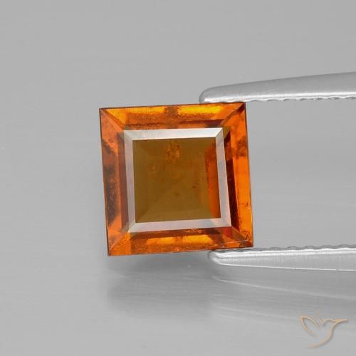 2.01ct 天然 中深橙色 钙铝榴石, 正方形, VS-SI