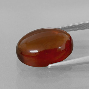 8.14克拉天然钙铝榴石，椭圆形切割，透明