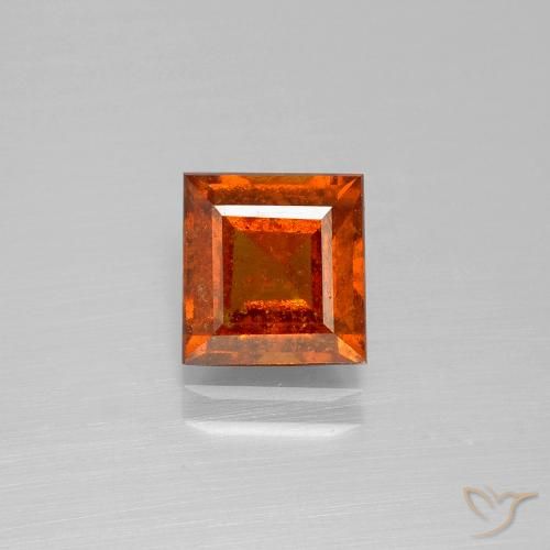 1.82ct 天然 中深橙色 钙铝榴石, 正方形, SI