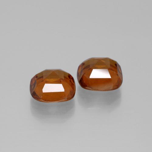 5.50天然橙色桂榴石，垫形剪裁，8.1×8毫米，VS