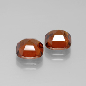 5.32天然橙色桂榴石，垫形剪裁，8×8毫米，VS