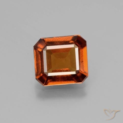 2.11ct 天然 琥珀橙 钙铝榴石, 祖母绿式切割, VS