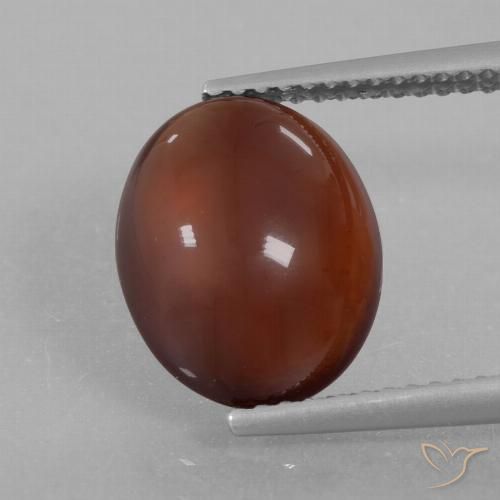 5.35ct 天然 暖棕 钙铝榴石, 椭圆形, 半透明