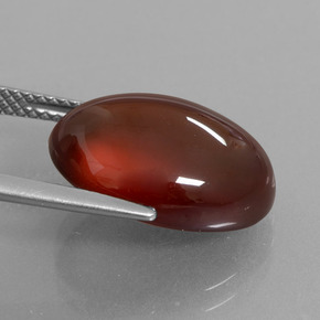 12.33克拉天然钙铝榴石，椭圆形切割，半透明