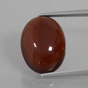 9.76克拉天然橙色桂榴石，椭圆形切割，15×11.1毫米，半透明