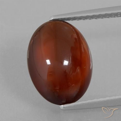 5.27ct 天然 山核桃棕 钙铝榴石, 椭圆形, 半透明