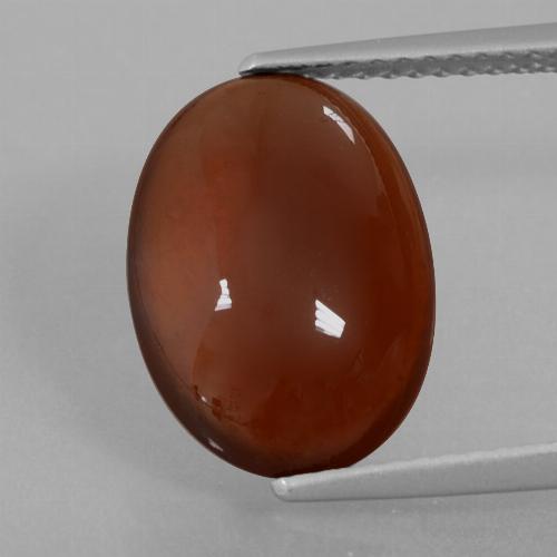 5.00克拉天然棕色桂榴石，椭圆形切割，13.9×10毫米，半透明