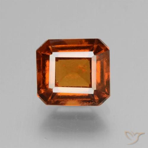 2.28ct 天然 深橙色 钙铝榴石, 祖母绿式切割, VS-SI