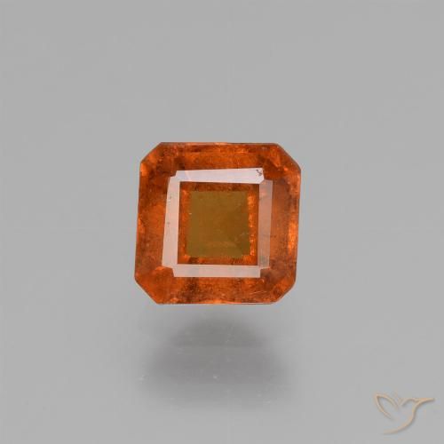 1.28ct 天然 中橙 钙铝榴石, 祖母绿式切割, VS-SI