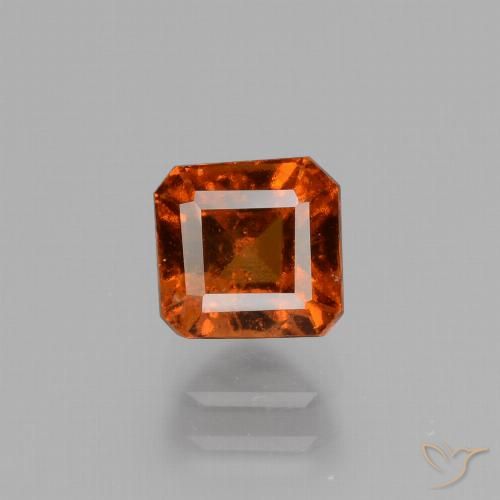 1.58ct 天然 深橙色 钙铝榴石, 祖母绿式切割, VS-SI