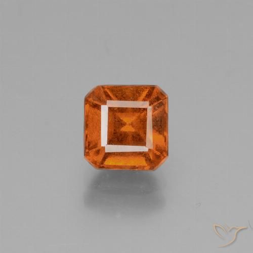 1.56ct 天然 中橙 钙铝榴石, 祖母绿式切割, VS