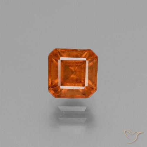 1.50ct 天然 琥珀橙 钙铝榴石, 祖母绿式切割, VS