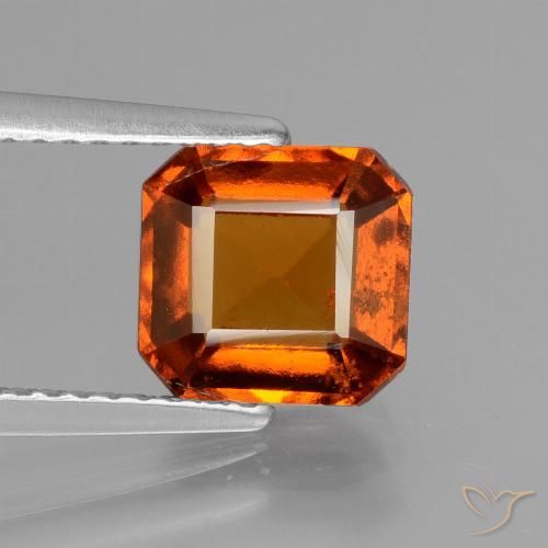 2.44ct 天然 红橙色 钙铝榴石, 祖母绿式切割, VS-SI