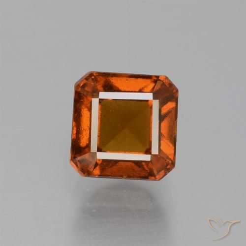 1.76ct 天然 深橙色 钙铝榴石, 祖母绿式切割, VS