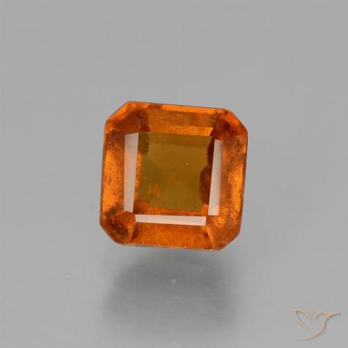 1.56ct 天然 深橙色 钙铝榴石, 祖母绿式切割, VS-SI