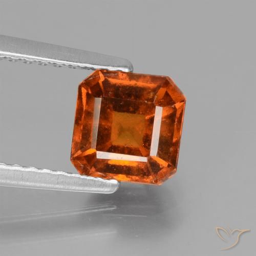 1.53ct 天然 琥珀橙 钙铝榴石, 祖母绿式切割, VS