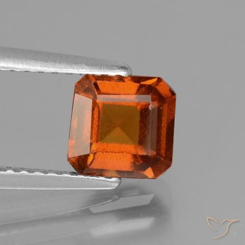 1.42ct 天然 深橙色 钙铝榴石, 祖母绿式切割, VS-SI