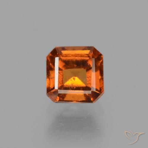 0.92ct 天然 红橙色 钙铝榴石, 祖母绿式切割, VS