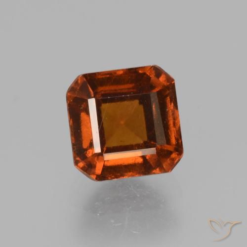 1.55ct 天然 深橙色 钙铝榴石, 祖母绿式切割, VS