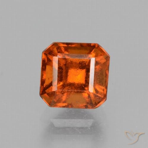 1.52ct 天然 琥珀橙 钙铝榴石, 祖母绿式切割, VS