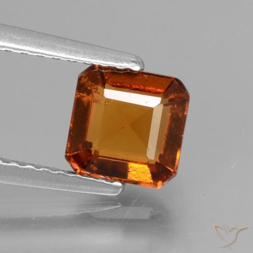 1.47ct 天然 深橙色 钙铝榴石, 祖母绿式切割, VS