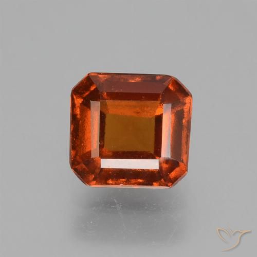 1.52ct 天然 琥珀橙 钙铝榴石, 祖母绿式切割, VS