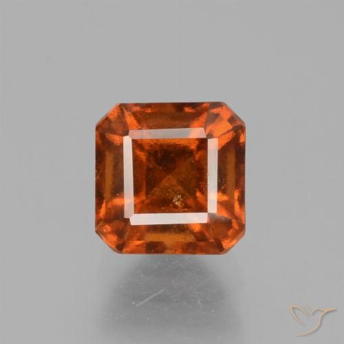 1.67ct 天然 琥珀橙 钙铝榴石, 祖母绿式切割, VS