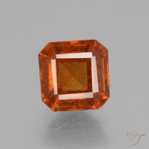 1.87ct 天然 琥珀橙 钙铝榴石, 祖母绿式切割, VS